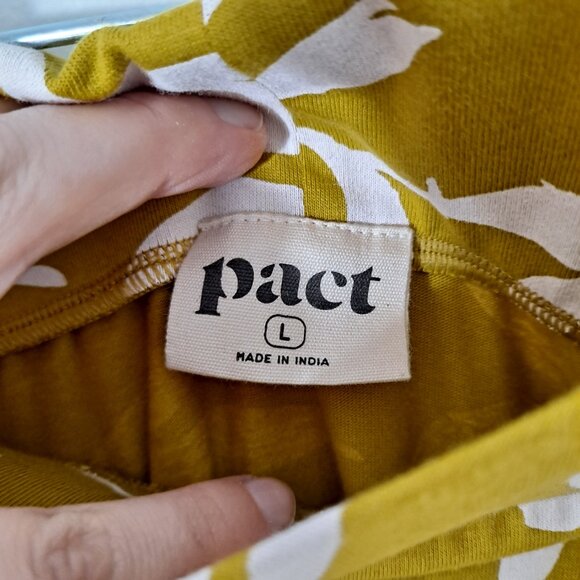 Pact Organic Tropical Palm Midi Skirt Chartreuse - Picture 6 of 9